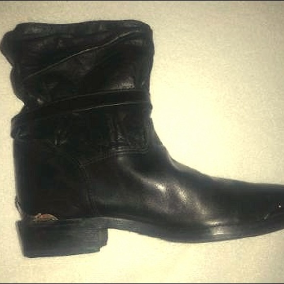 Men's Black Leather Boots - Picture 1 of 2